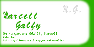 marcell galfy business card